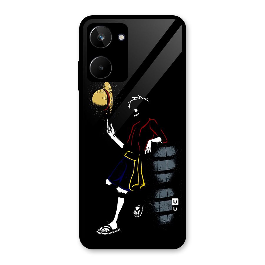 One Piece Luffy Style Glass Back Case for Realme 10