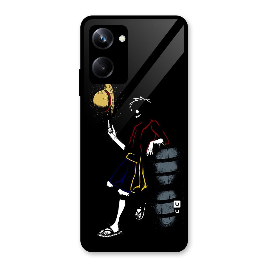One Piece Luffy Style Glass Back Case for Realme 10 Pro