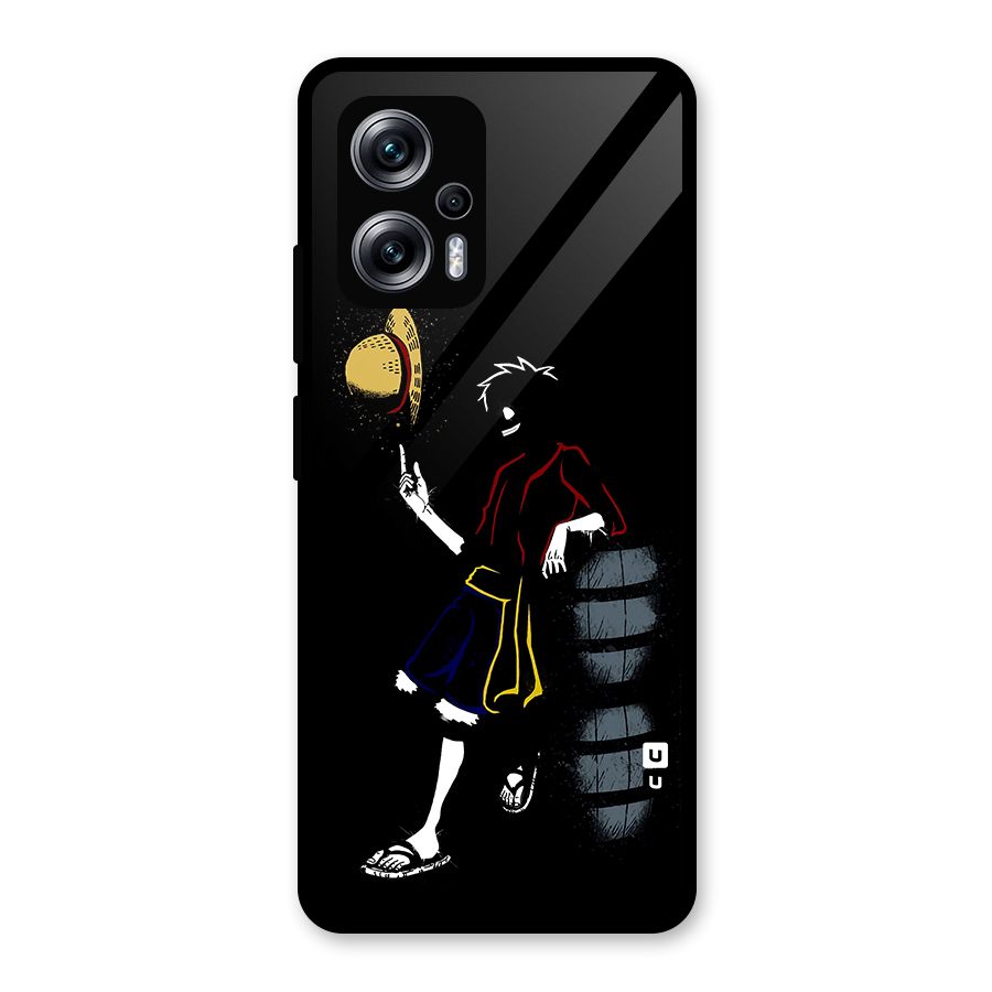 One Piece Luffy Style Glass Back Case for Redmi K50i