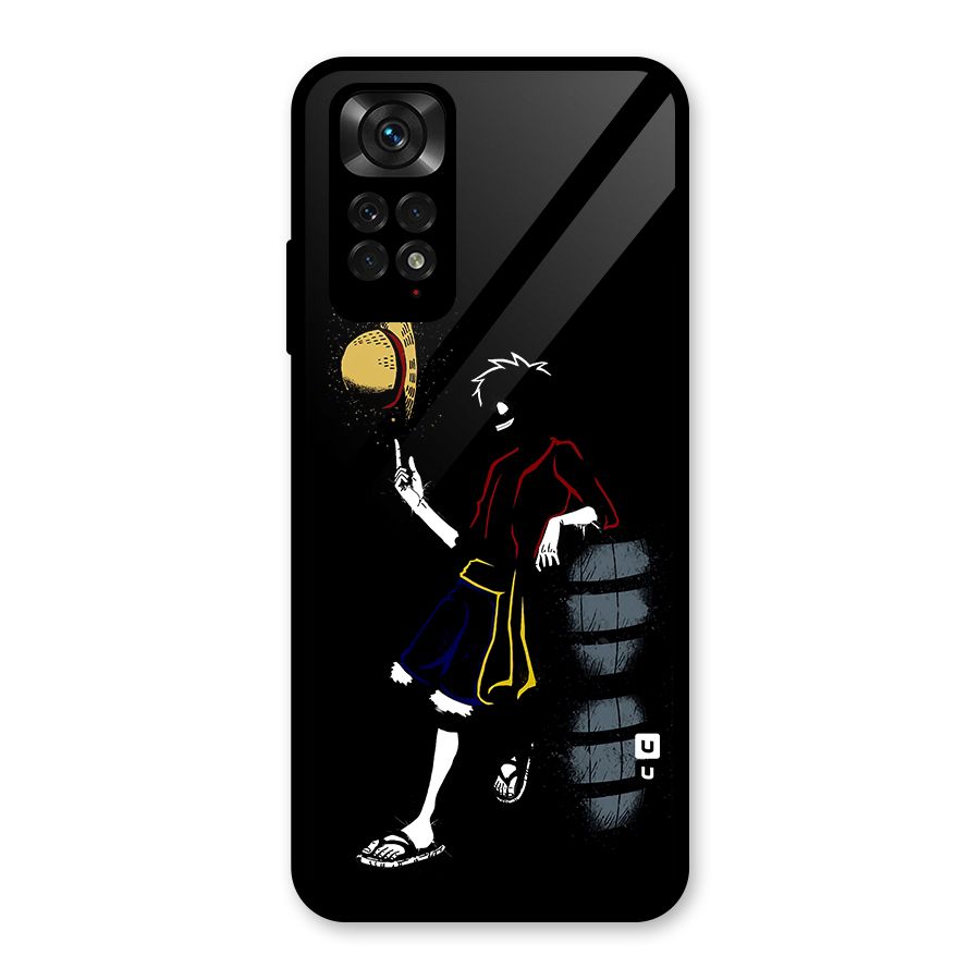 One Piece Luffy Style Glass Back Case for Redmi Note 11