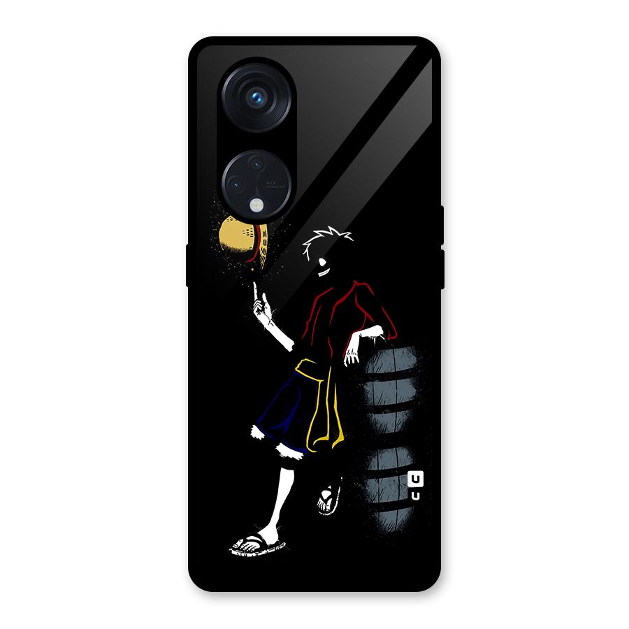 One Piece Luffy Style Glass Back Case for Reno8 T 5G