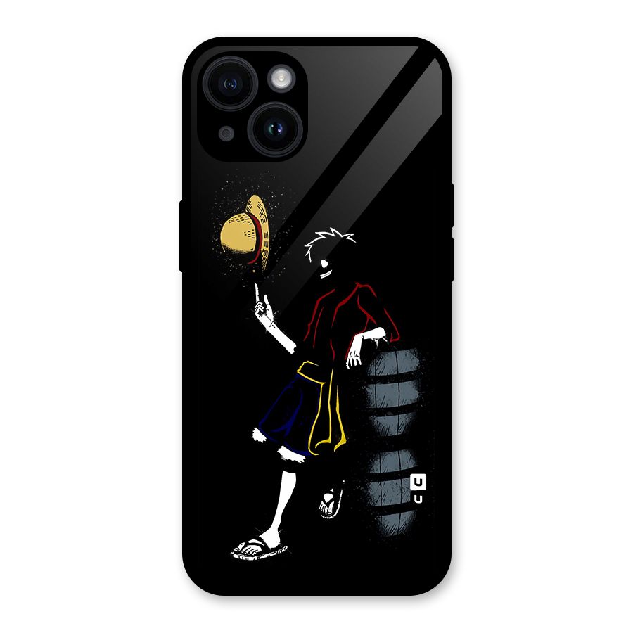 One Piece Luffy Style Glass Back Case for iPhone 14