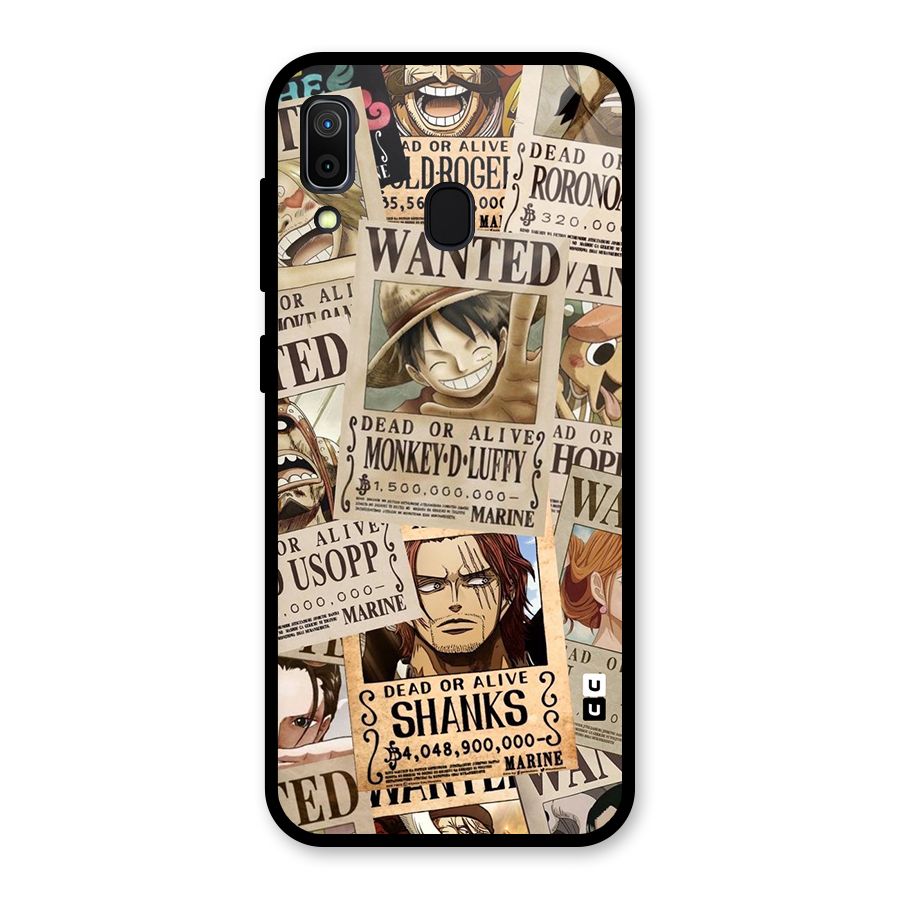 One Piece Most Wanted Glass Back Case for Galaxy A30