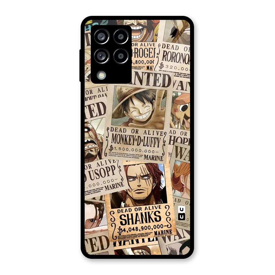 One Piece Most Wanted Glass Back Case for Galaxy M53 5G