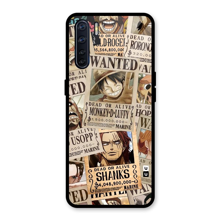 One Piece Most Wanted Glass Back Case for Oppo F15