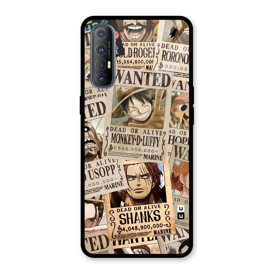 One Piece Most Wanted Glass Back Case for Oppo Reno3 Pro