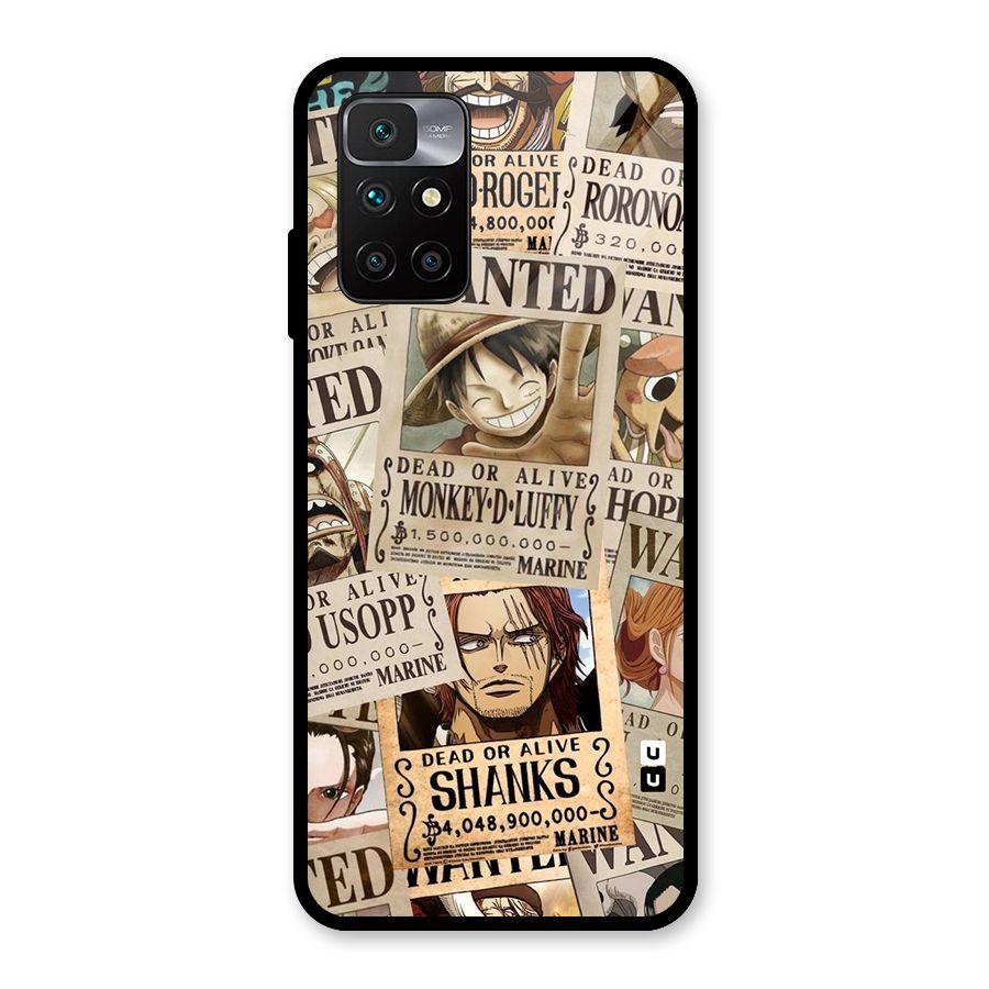 One Piece Most Wanted Glass Back Case for Redmi 10 Prime