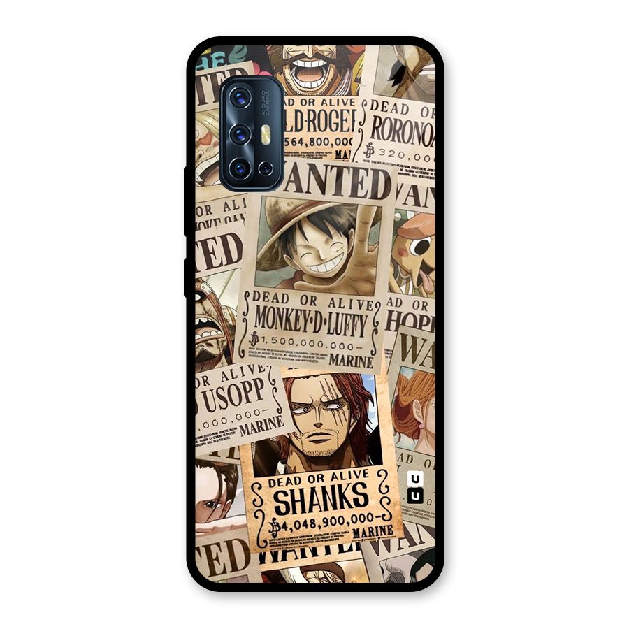 One Piece Most Wanted Glass Back Case for Vivo V17