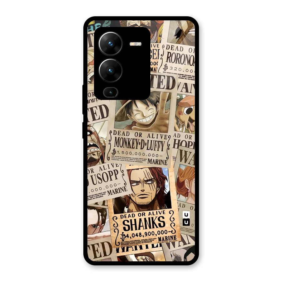 One Piece Most Wanted Glass Back Case for Vivo V25 Pro