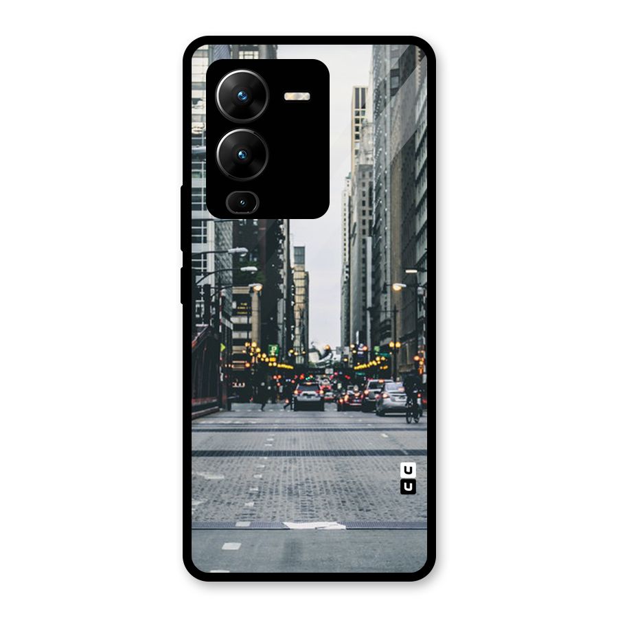Only Streets Glass Back Case for Vivo V25 Pro