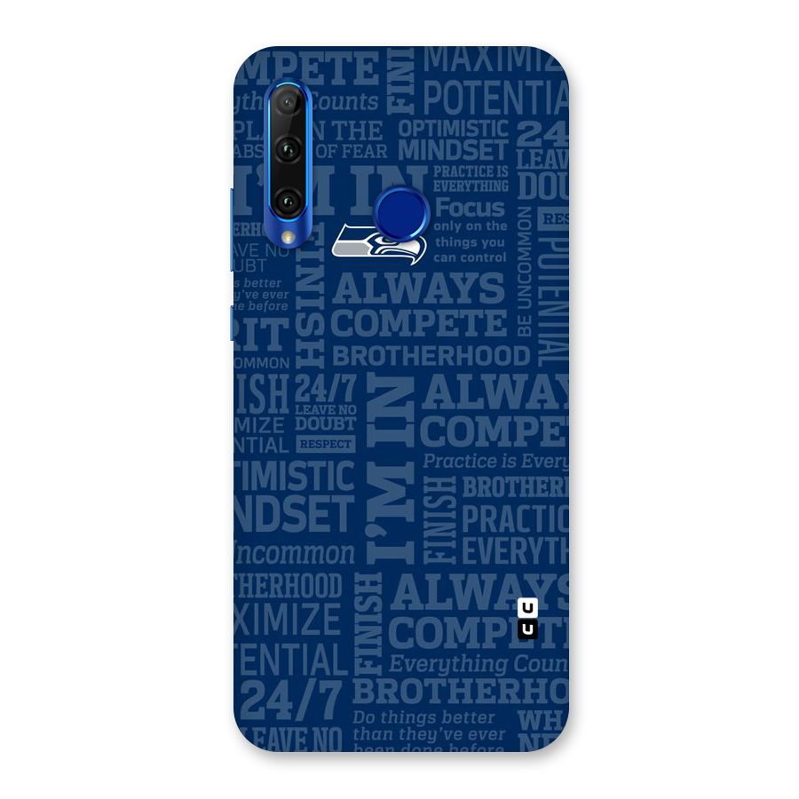 Optimistic Blue Back Case for Honor 20i