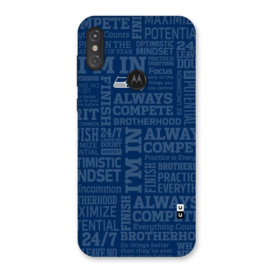 Optimistic Blue Back Case for Motorola One Power