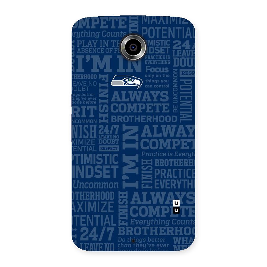 Optimistic Blue Back Case for Nexsus 6