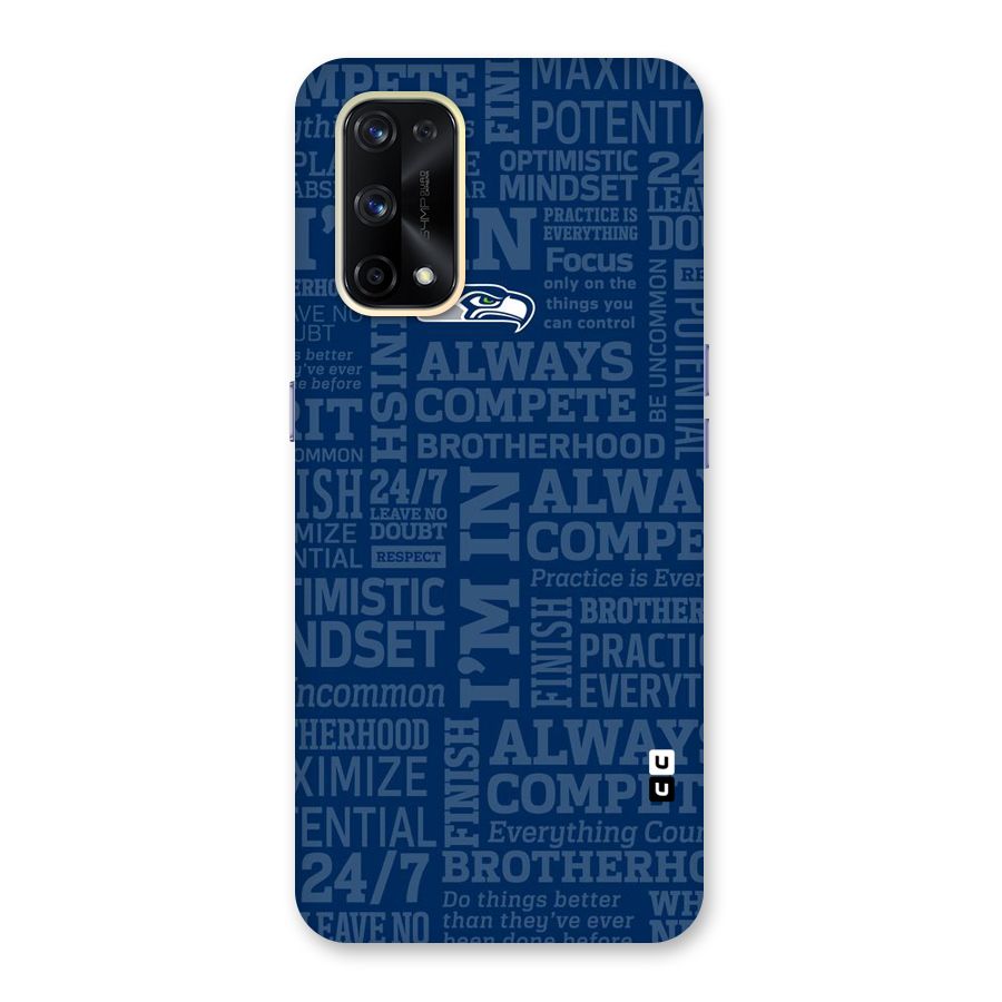 Optimistic Blue Glass Back Case for Realme X7 Pro