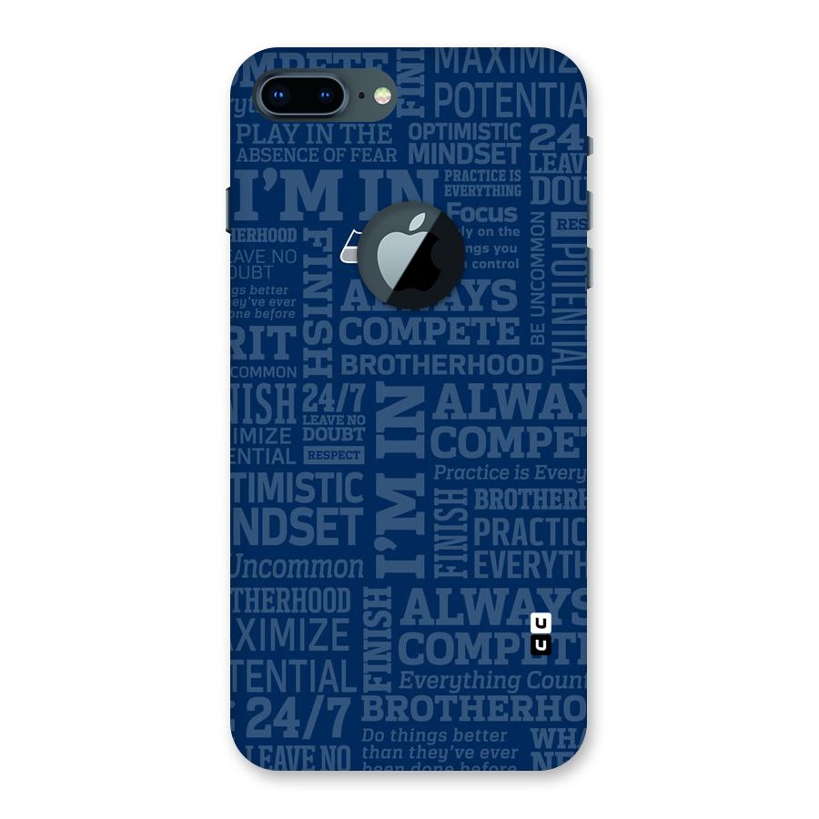 Optimistic Blue Back Case for iPhone 7 Plus Logo Cut