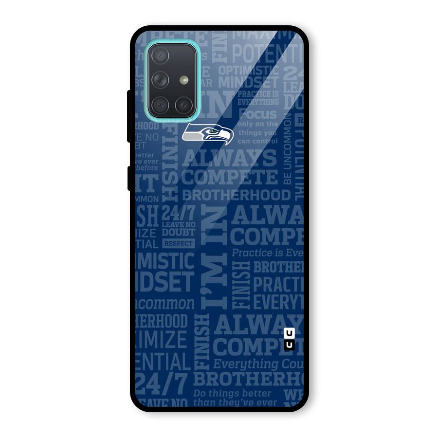 Optimistic Blue Glass Back Case for Galaxy A71