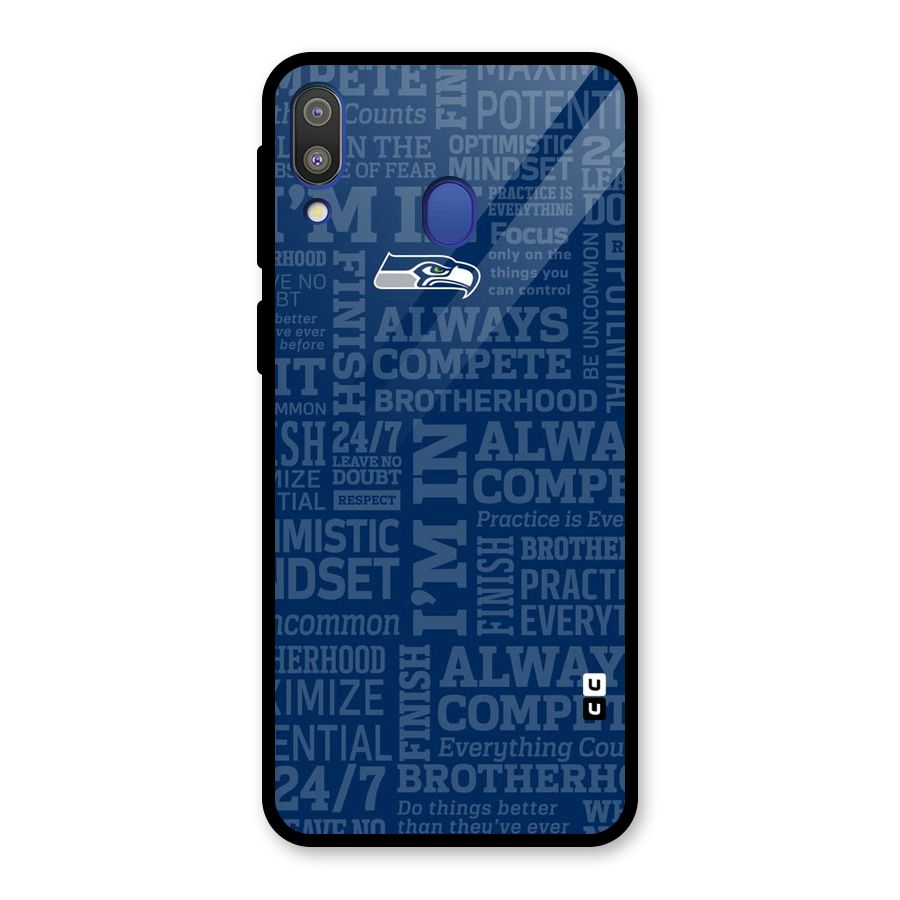 Optimistic Blue Glass Back Case for Galaxy M20