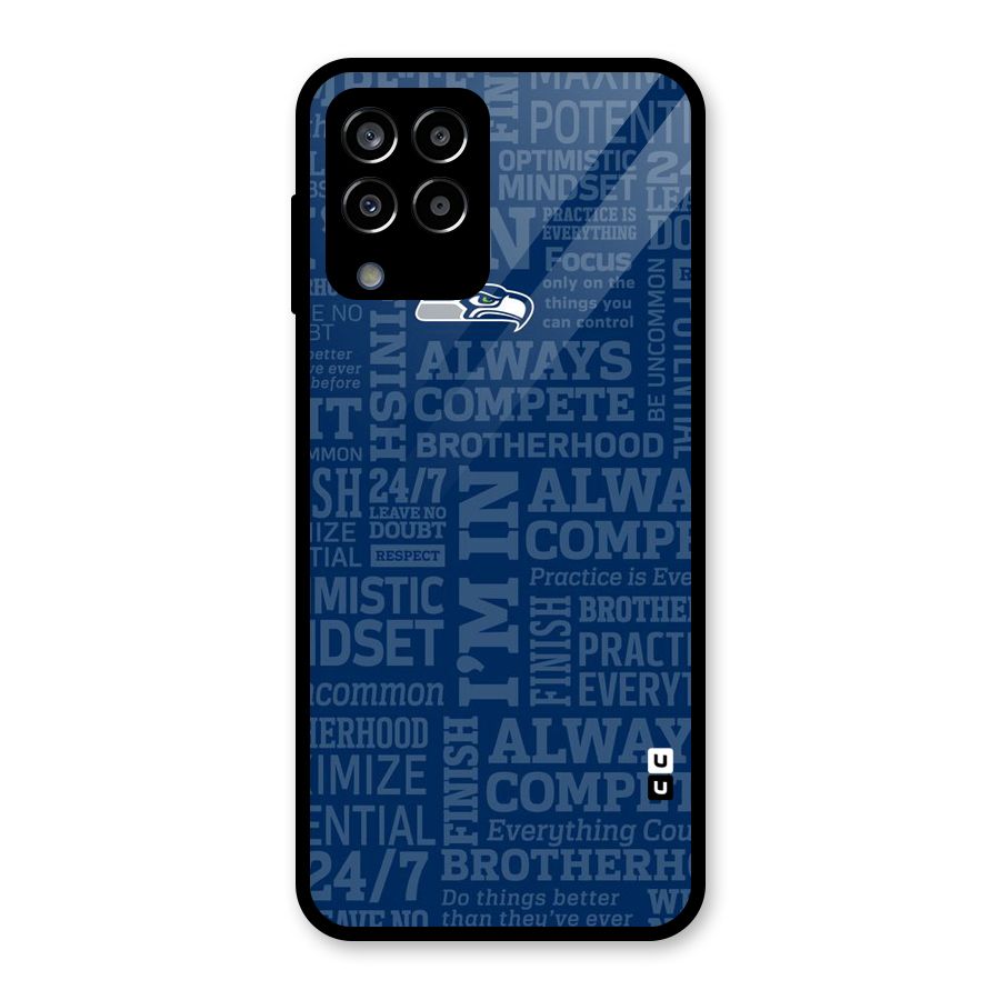 Optimistic Blue Glass Back Case for Galaxy M33