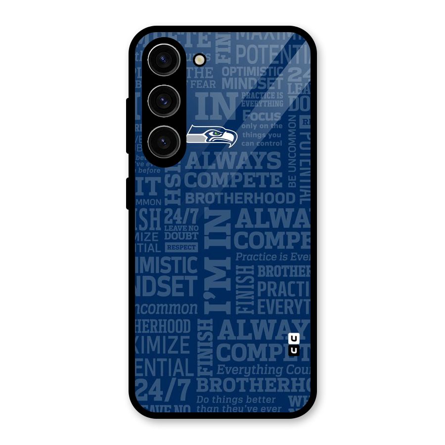 Optimistic Blue Glass Back Case for Galaxy S23
