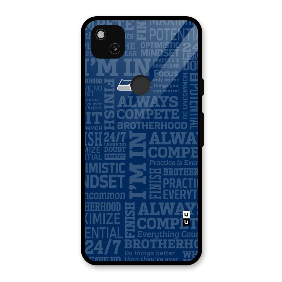 Optimistic Blue Glass Back Case for Google Pixel 4a
