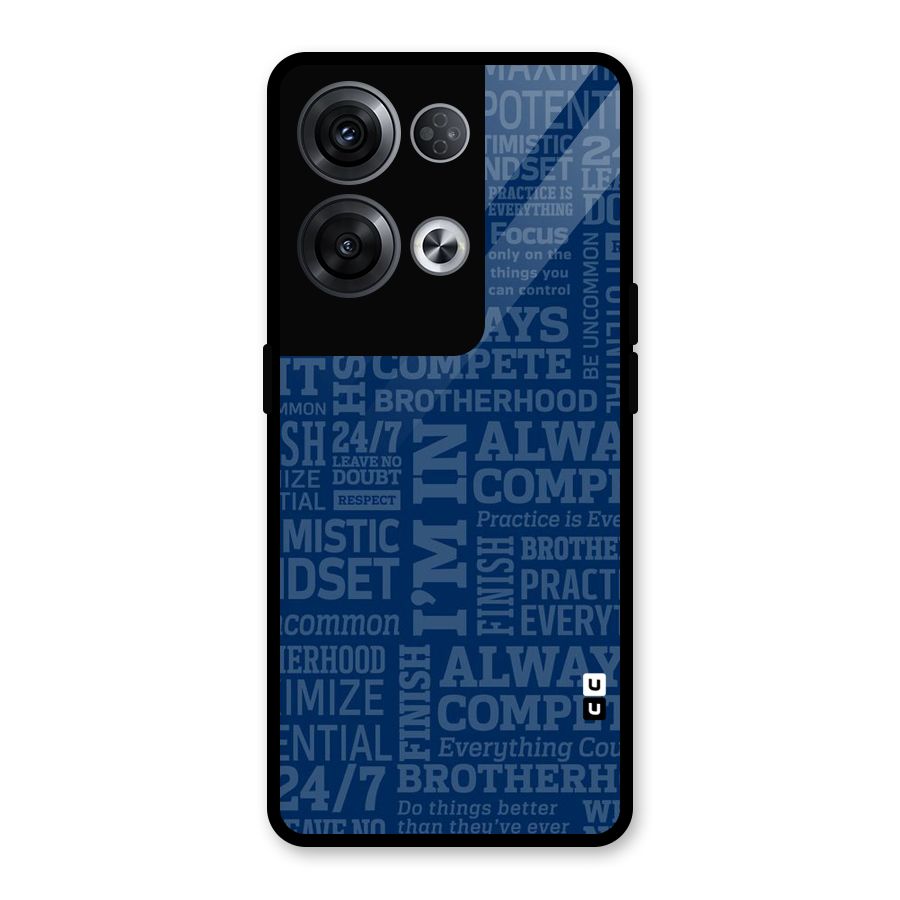 Optimistic Blue Glass Back Case for Oppo Reno8 Pro 5G