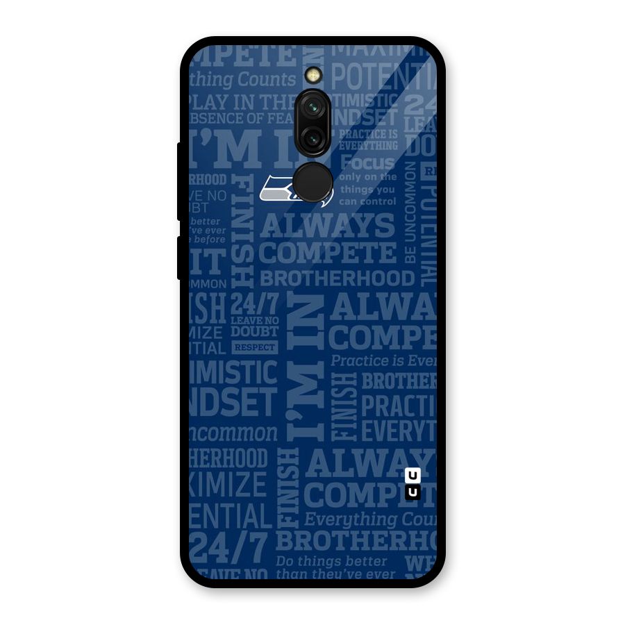 Optimistic Blue Glass Back Case for Redmi 8
