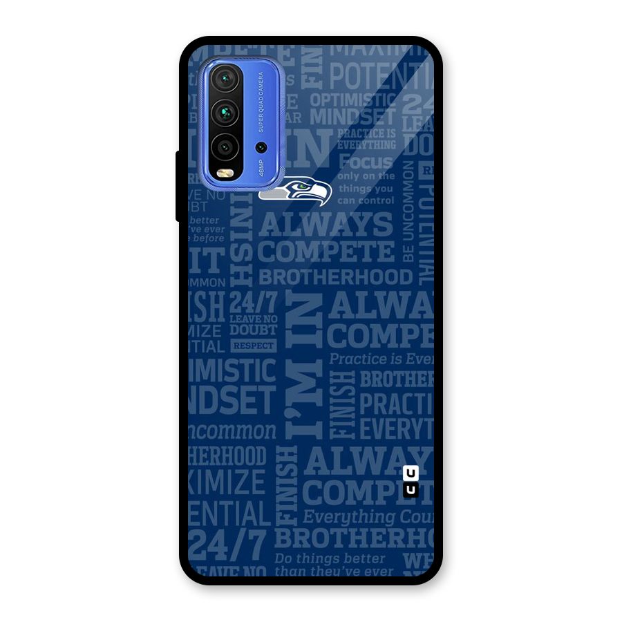 Optimistic Blue Glass Back Case for Redmi 9 Power