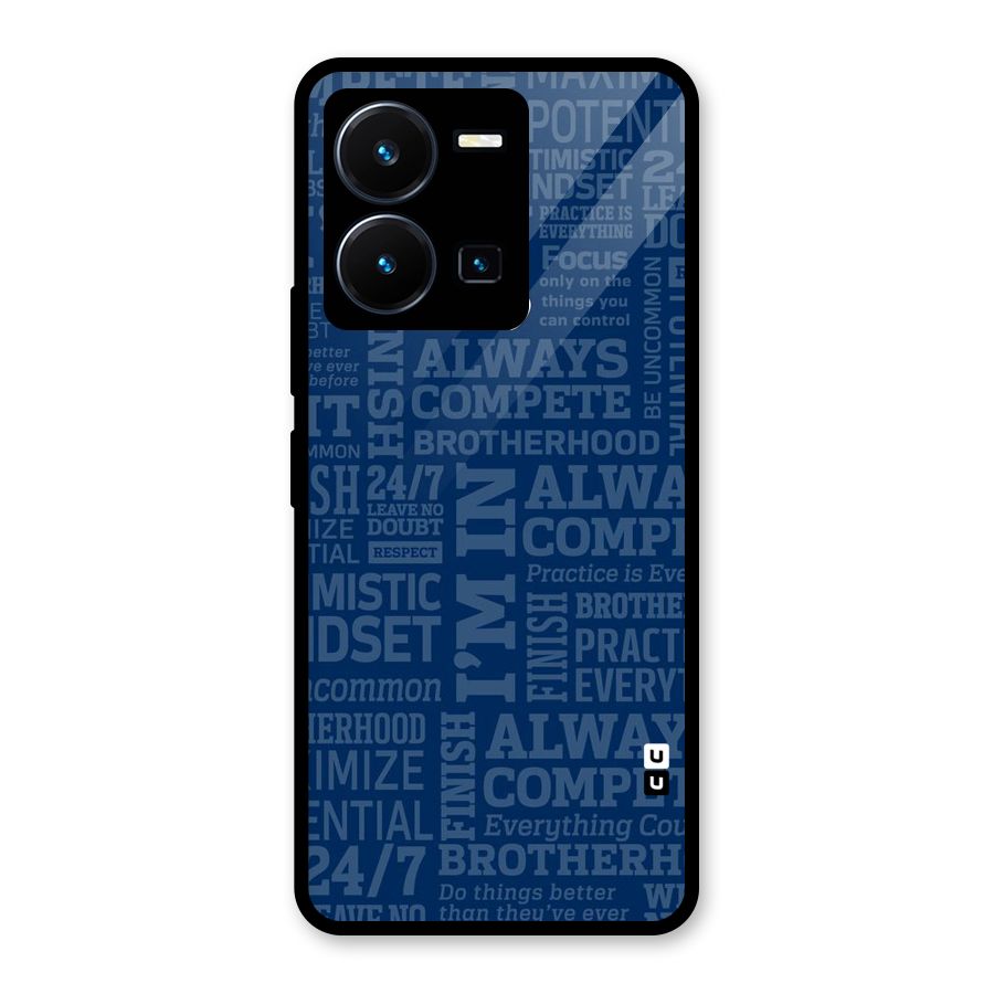 Optimistic Blue Glass Back Case for Vivo Y35