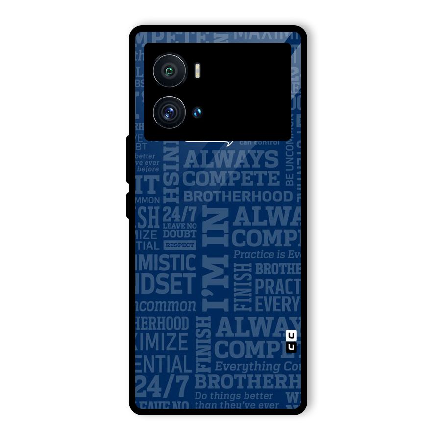 Optimistic Blue Glass Back Case for Vivo iQOO 9 Pro