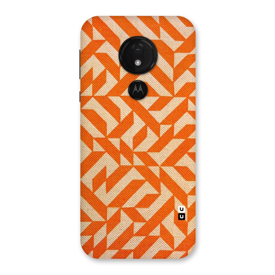 Orange Beige Pattern Back Case for Moto G7 Power