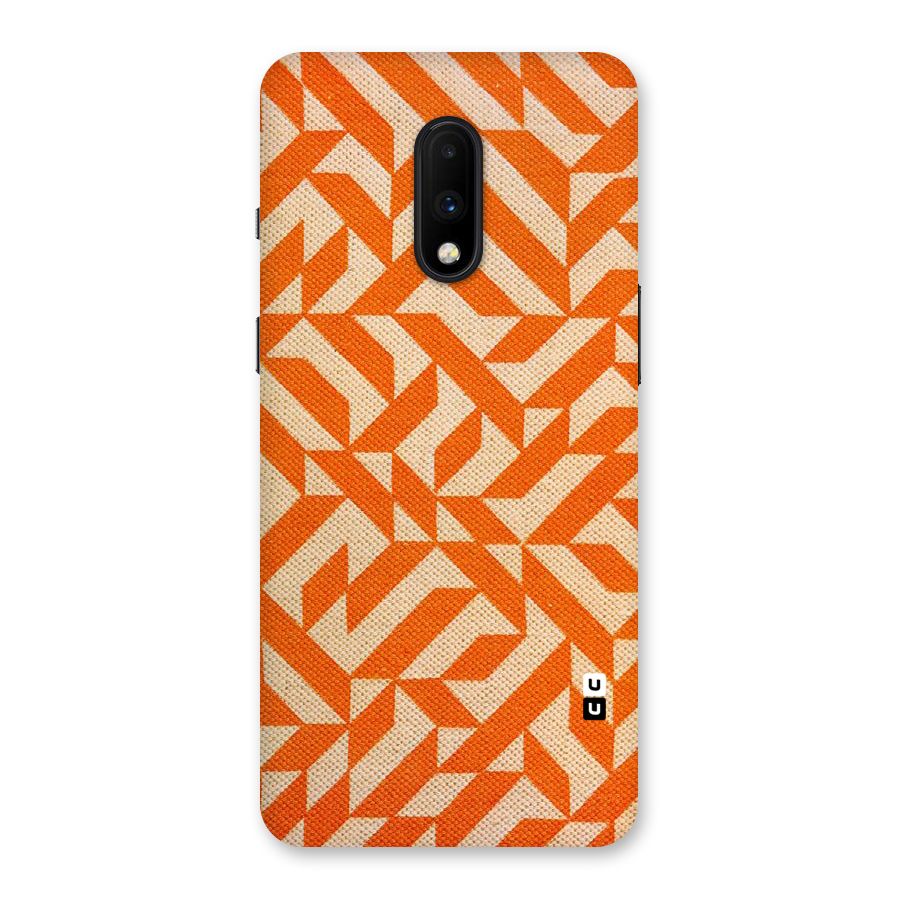 Orange Beige Pattern Back Case for OnePlus 7