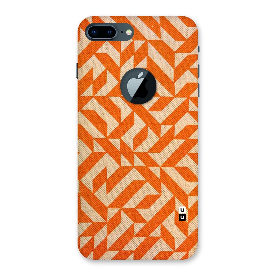 Orange Beige Pattern Back Case for iPhone 7 Plus Logo Cut