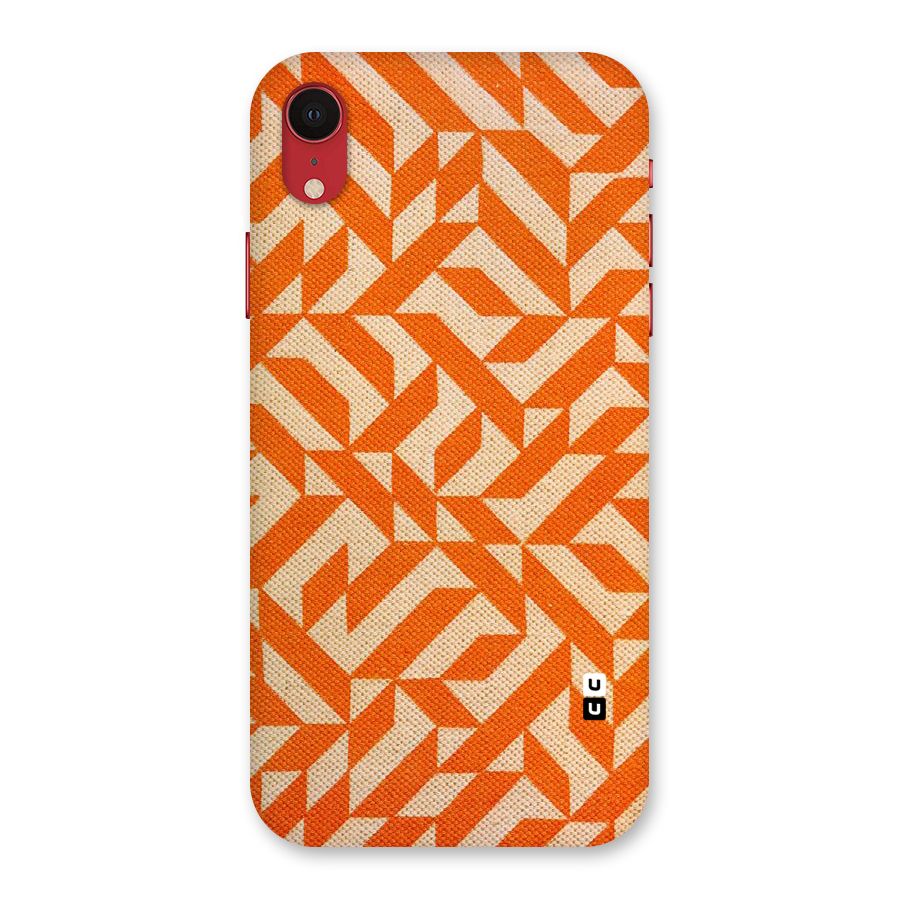 Orange Beige Pattern Back Case for iPhone XR