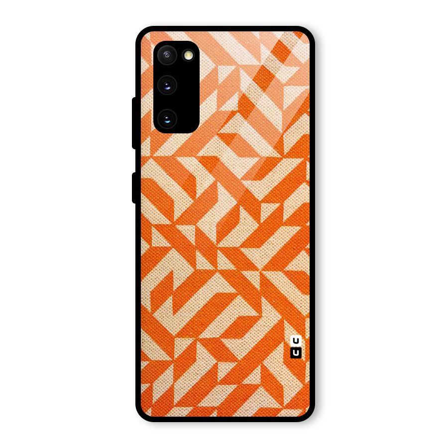 Orange Beige Pattern Glass Back Case for Galaxy S20 FE 5G