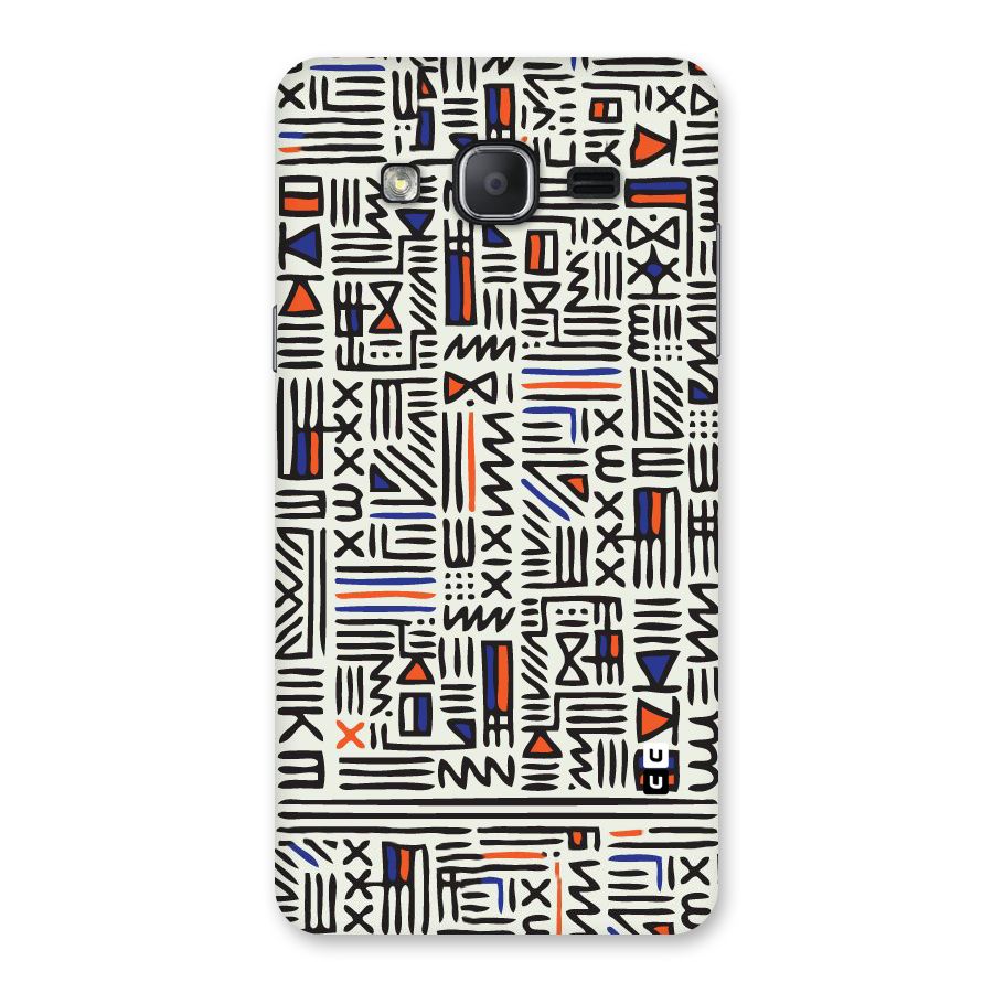 Orange Blue Number Back Case for Galaxy On7 2015