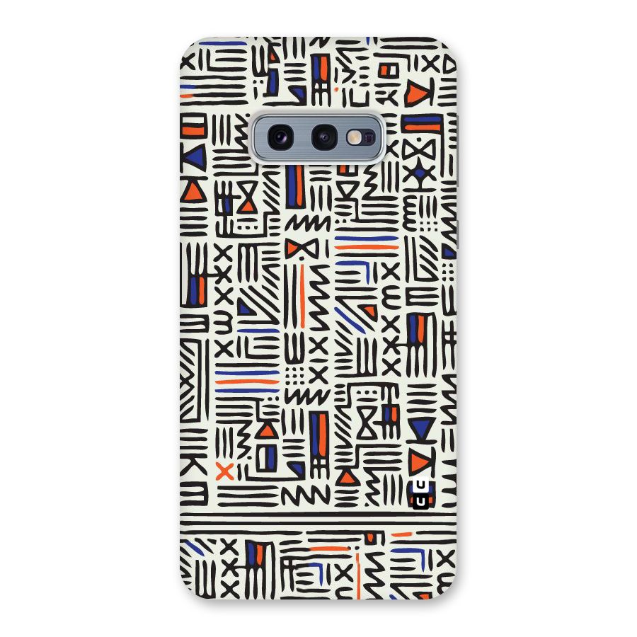 Orange Blue Number Back Case for Galaxy S10e