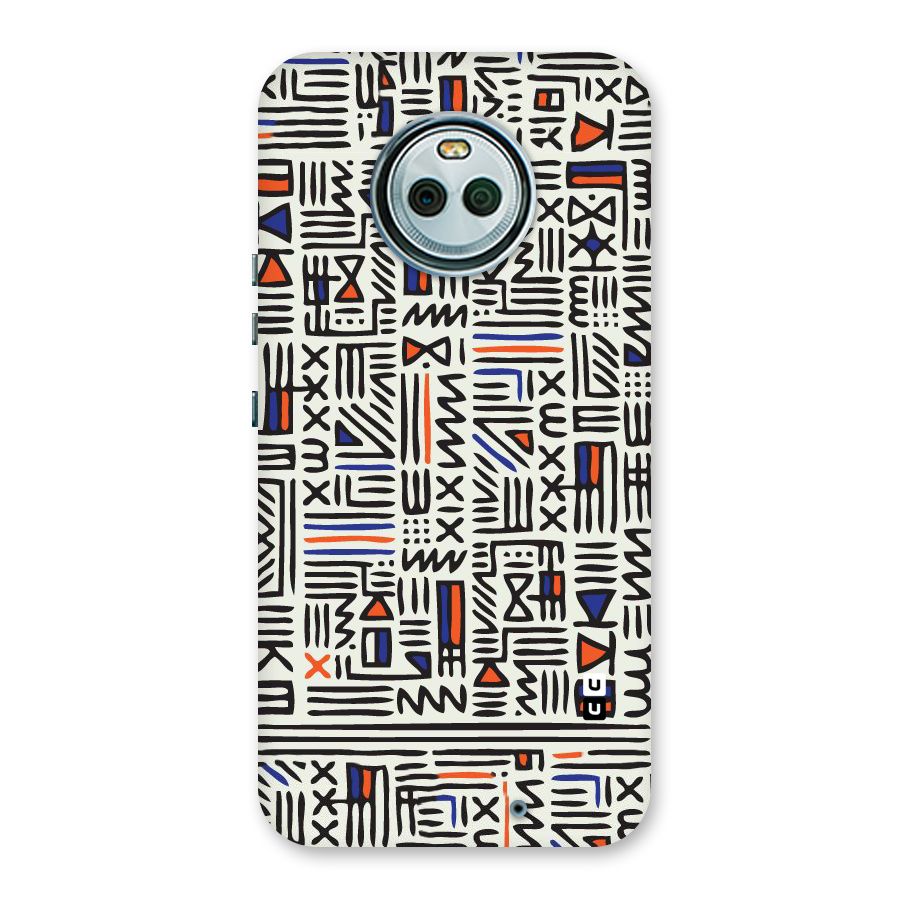 Orange Blue Number Back Case for Moto X4