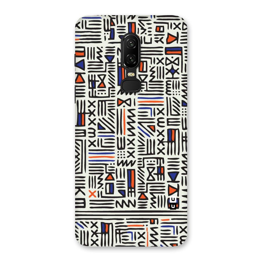 Orange Blue Number Back Case for OnePlus 6