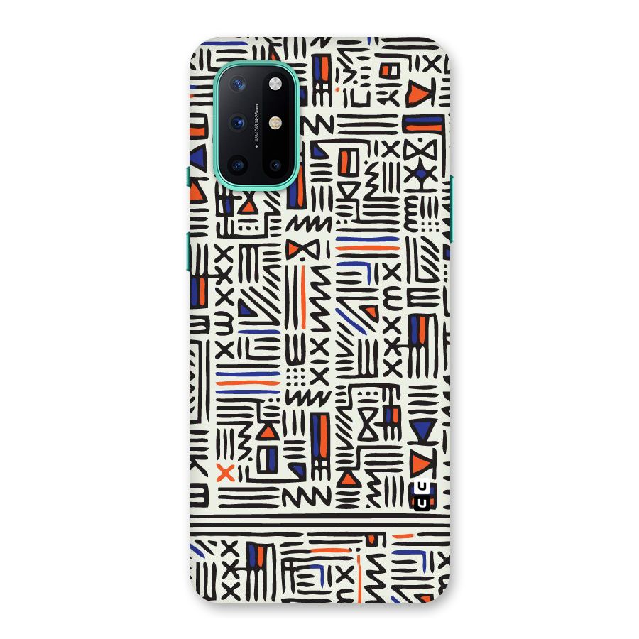 Orange Blue Number Back Case for OnePlus 8T