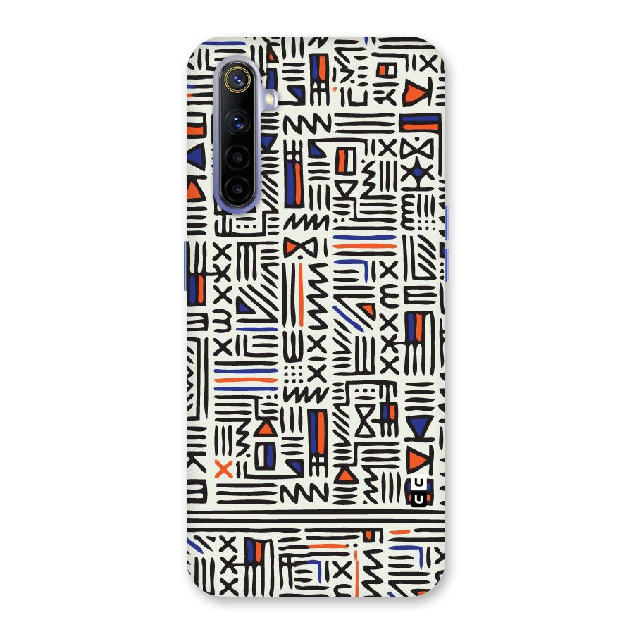 Orange Blue Number Back Case for Realme 6i