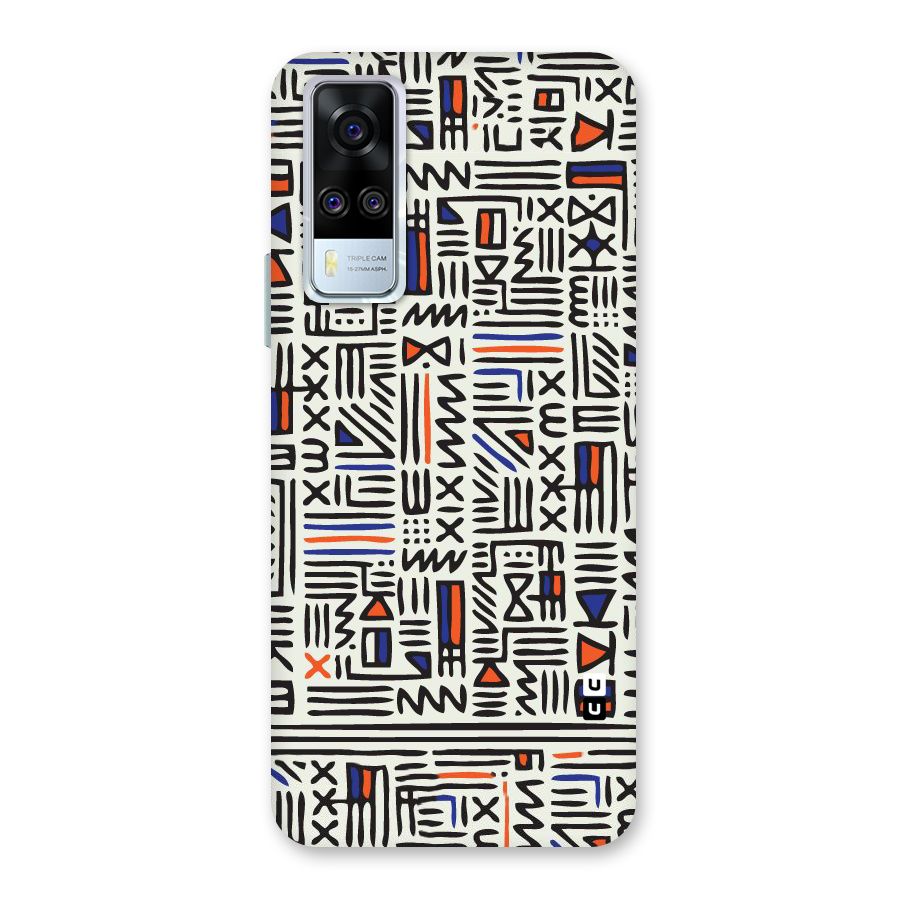 Orange Blue Number Back Case for Vivo Y31