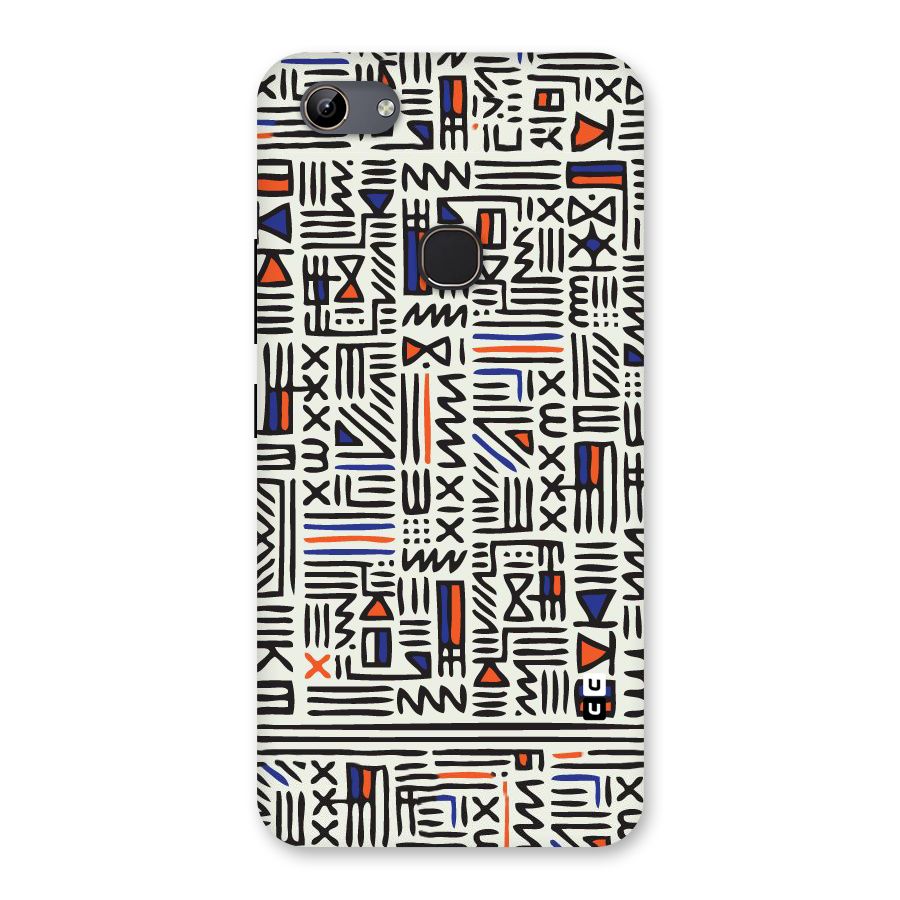 Orange Blue Number Back Case for Vivo Y81