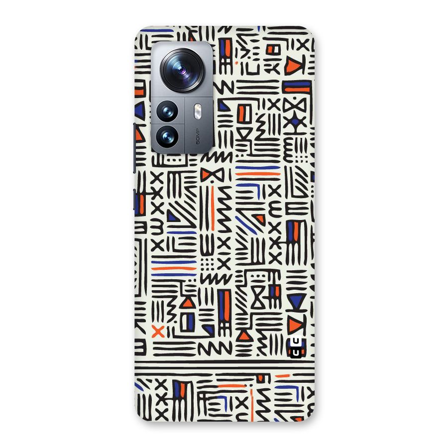 Orange Blue Number Back Case for Xiaomi 12 Pro