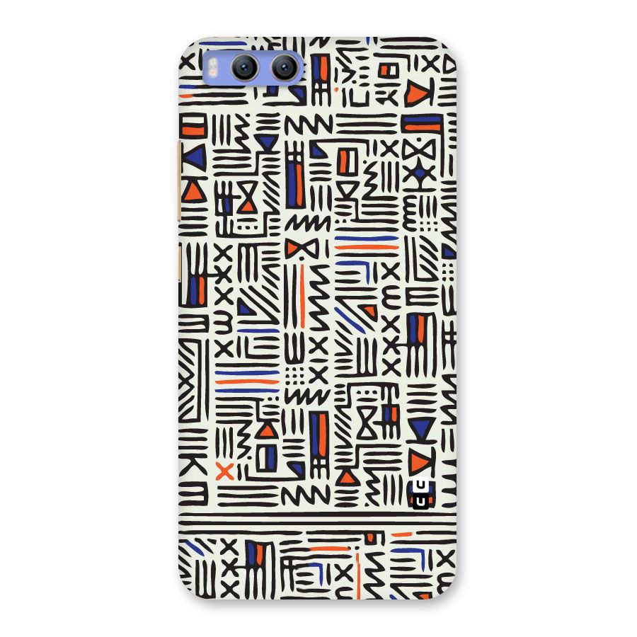 Orange Blue Number Back Case for Xiaomi Mi 6