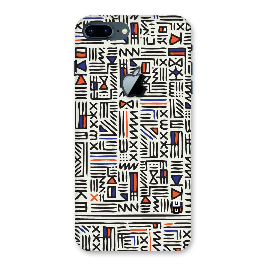 Orange Blue Number Back Case for iPhone 7 Plus Apple Cut