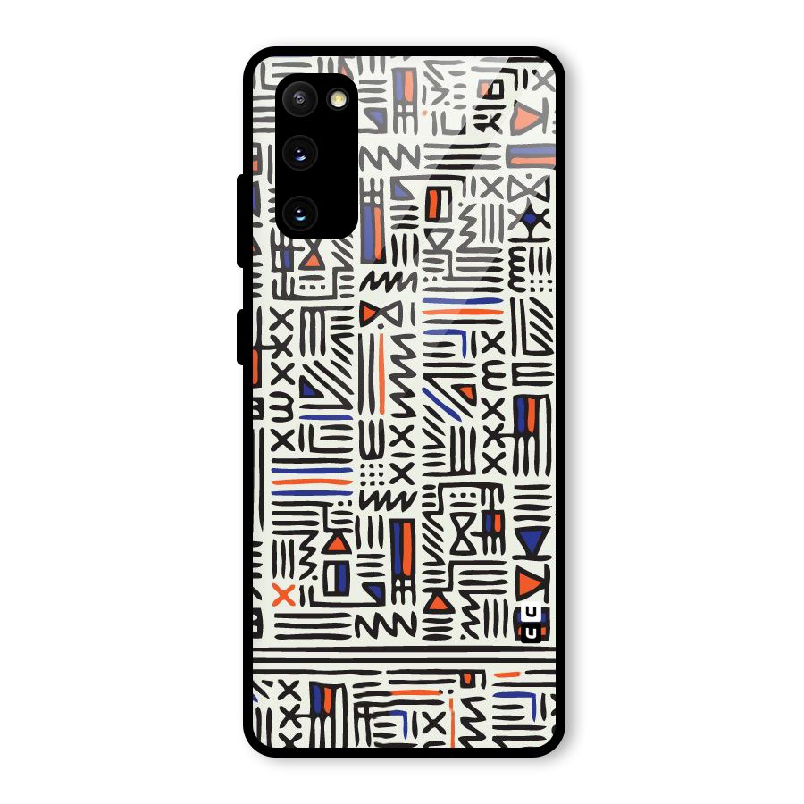 Orange Blue Number Glass Back Case for Galaxy S20 FE 5G