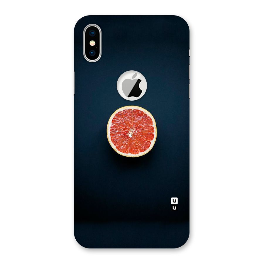 Orange Design Back Case for iPhone X Logo Cut