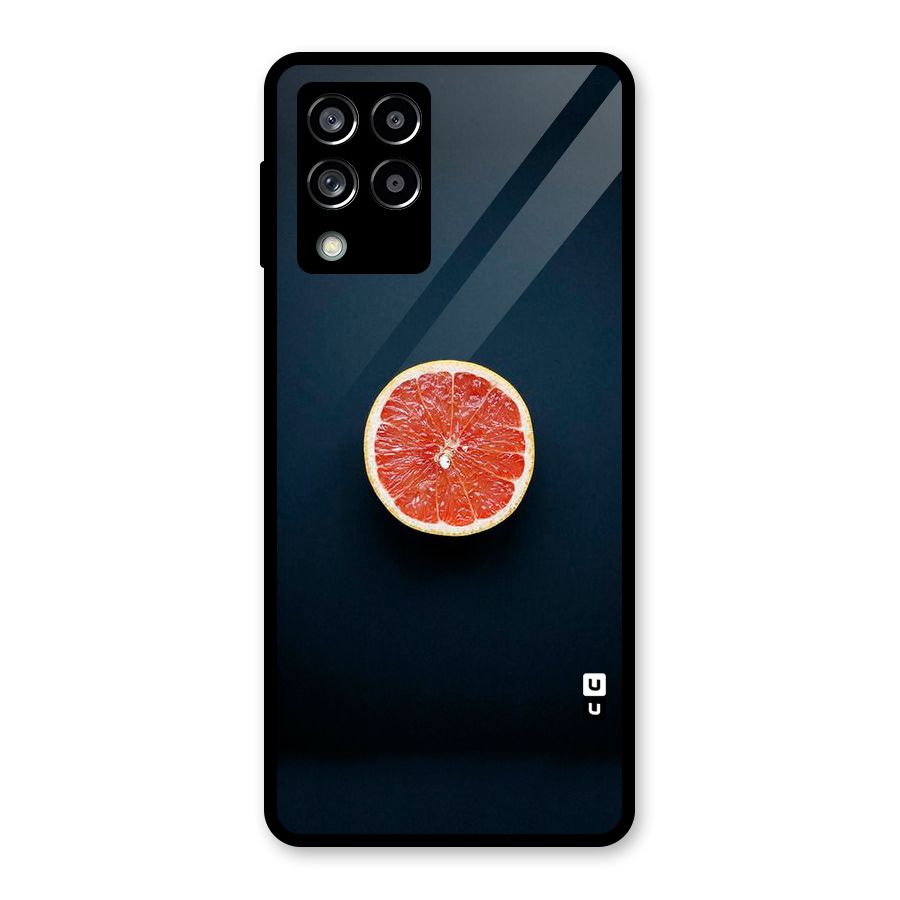 Orange Design Glass Back Case for Galaxy M53 5G