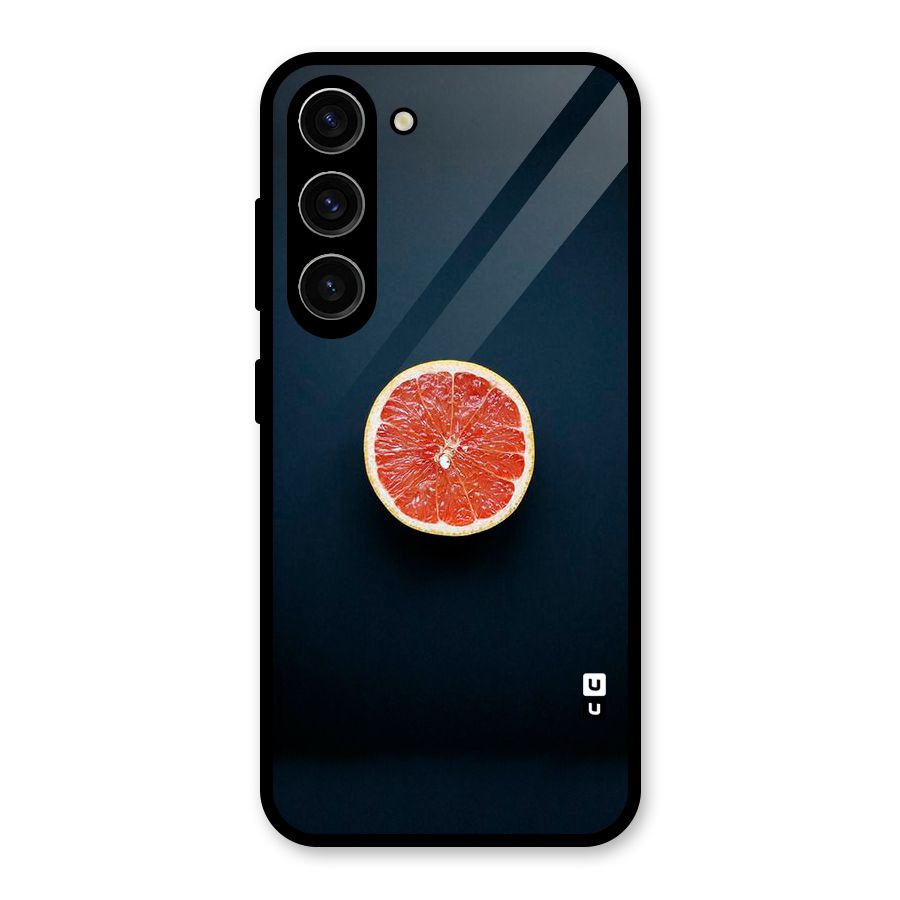Orange Design Glass Back Case for Galaxy S23