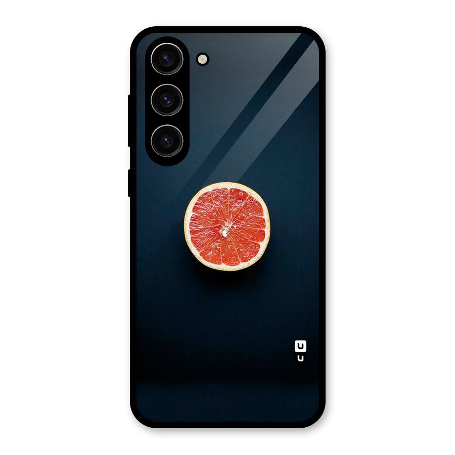 Orange Design Glass Back Case for Galaxy S23 Plus